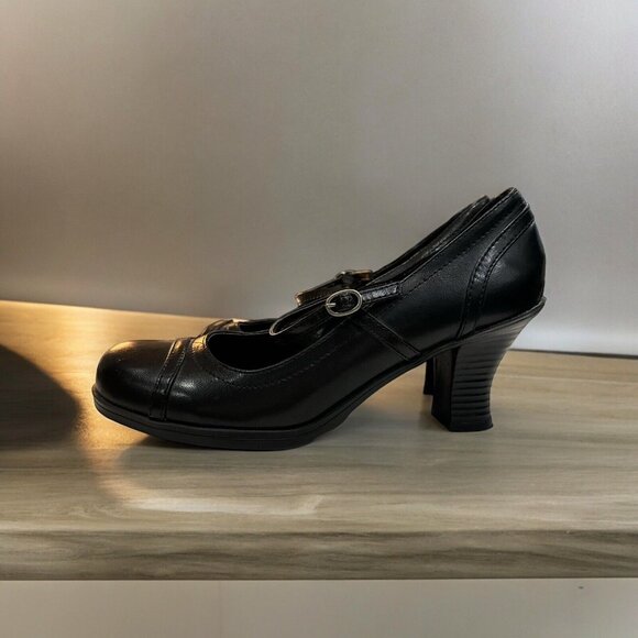 Mudd Vintage LUSH 90’s Chunky Heel Black Mary Jane Sz 9 1/2 M Y2K Punk Classic - Picture 3 of 10